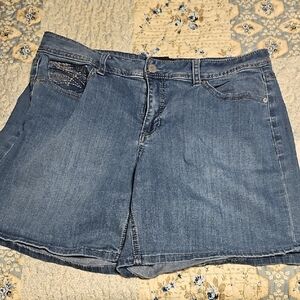 Venezia Blue Denim Mini Skirt with Contrast Stitching